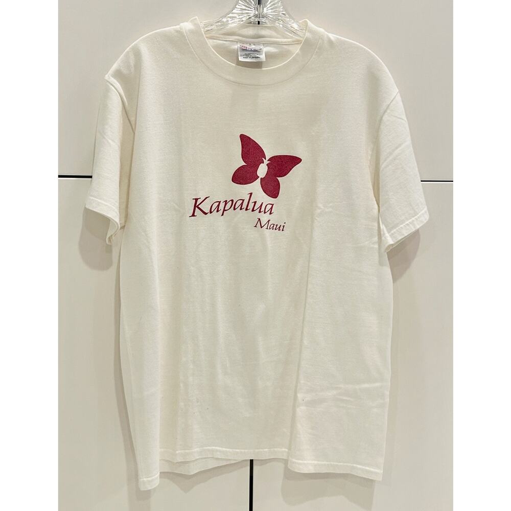 Vintage 90s Kapalua Maui Hawaii T Shirt Hanes Beefy-T Medium Single Stitch